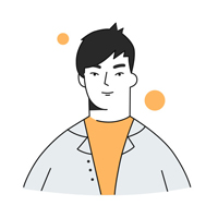 An animated picture of a student 